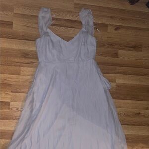 Birdy grey large blue Elegant Gray Sleeveless Dress